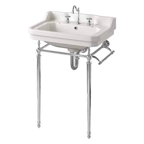 Wellington Chrome 24" Single Vanity with Integrated White Porcelain Top by JMV