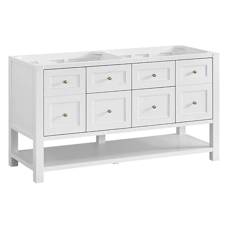 Breckenridge Bright White 60" Double Vanity without Top by JMV