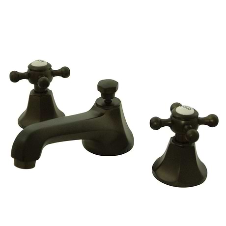 Rockleigh Oil Rubbed Bronze 8" Widespread Bathroom Faucet With Pop Up Standard Drain