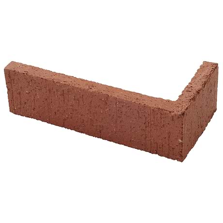 Brownstone Red 2x7 Textured Wire Cut Clay Thin Brick Corner