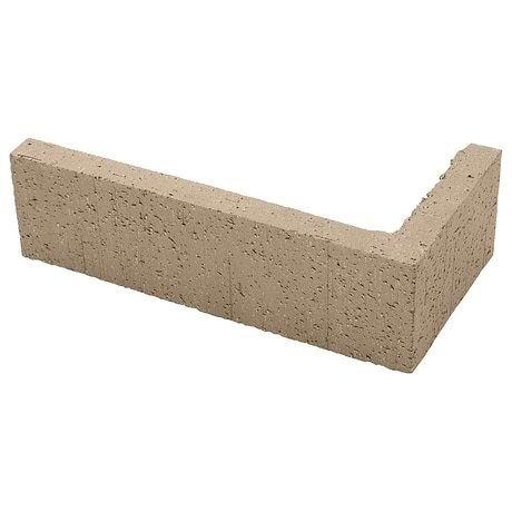 Brownstone Gray 2x7 Textured Wire Cut Clay Thin Brick Corner