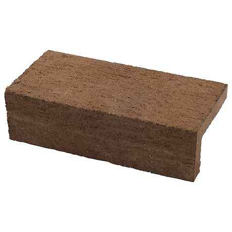Brownstone Flashed Brown 2x7 Textured Wire Cut Clay Thin Brick Edge Cap