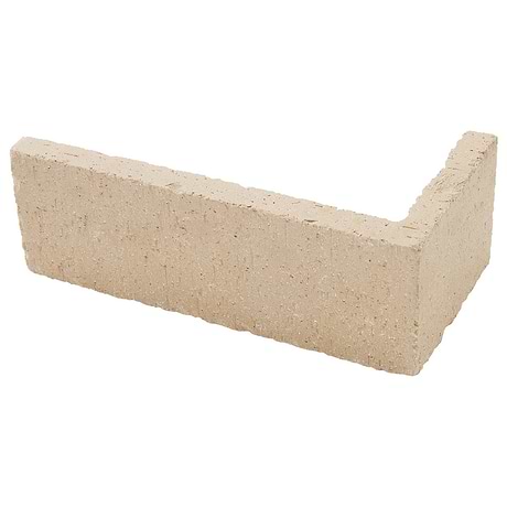 Brownstone Beige 3x7 Tumbled Wire Cut Clay Corner Thin Brick Tile
