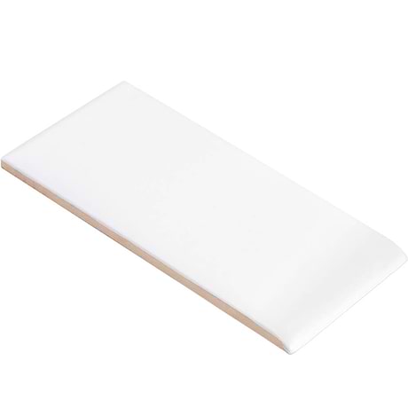 Basic White  White Matte 3x6 Bullnose