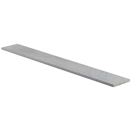 Hewlett  Metal Silver 3x24 Matte Porcelain Bullnose
