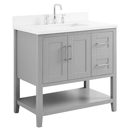 Sheraton 36" Gray Vanity with Quartz Counter