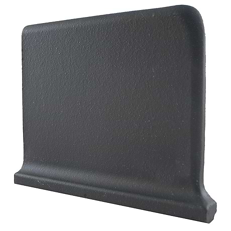 Elemental Raven Gray 6x8 Ceramic Quarry Tile Cove Base Left Outside Corner (14 per box)