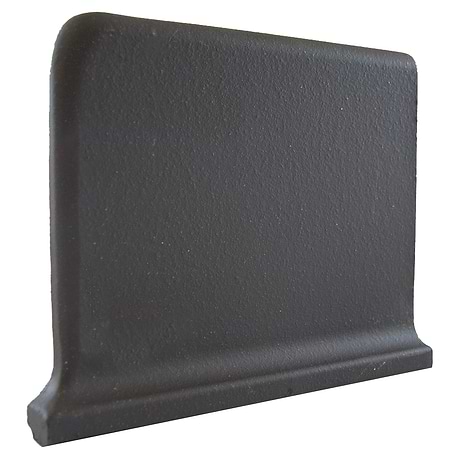 Elemental Raven Gray 6x8 Ceramic Quarry Tile Cove Base Right Outside Corner (14 per box)