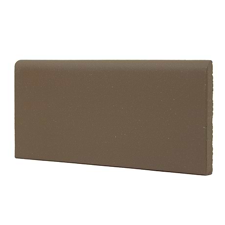 Elemental Chestnut Brown 4x8 Ceramic Quarry Tile Bullnose (12 per box)