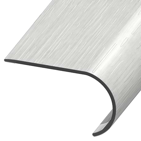 Fleetwood LVT Silver 2.48x1.52x94" LVT Round Stair Nose by Versatrim