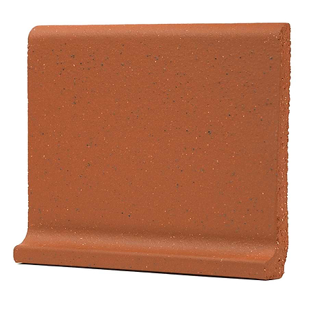 Elemental  Red 6x8 Ceramic Quarry Tile Cove Base (14 per box)