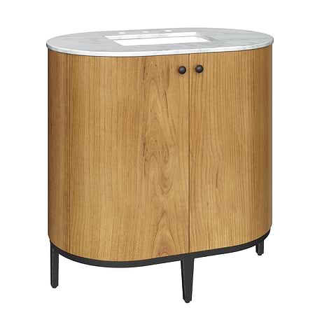 Bellamy Rustic Oak 36" Single Vanity with Carrara Marble Top by JMV