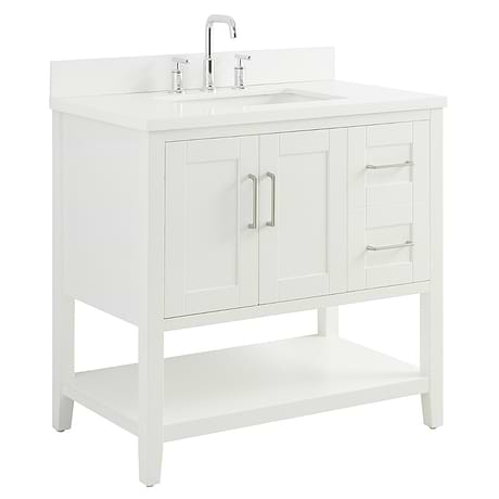Sheraton 36" White Vanity with Quartz Counter