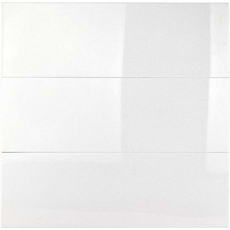 Nanoglass White 6x18 Polished Subway Tile