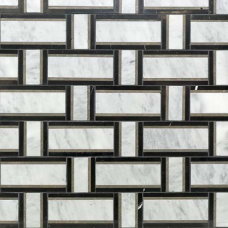 Esplanade Cindersmoke Gray Polished Marble Mosaic