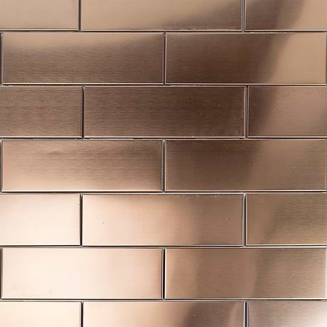 Metal Copper 2x6 Matte Subway Tile