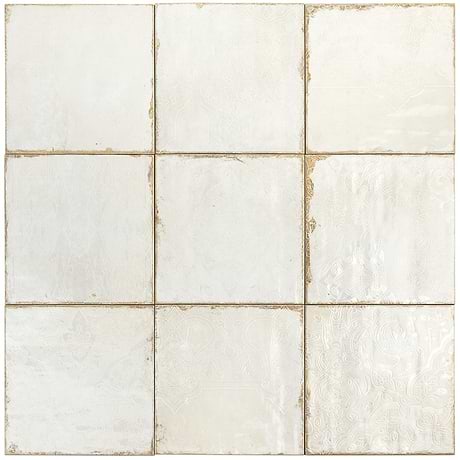 Dunmore Tirreno Decor White 8x8 Polished Ceramic Tile by Angela Harris