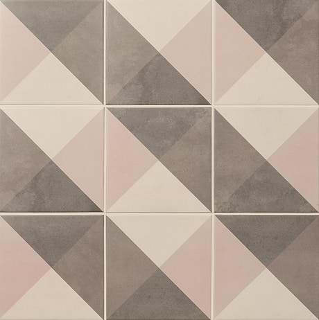Art Geo Deco Plaid Mist Gray 8x8 by Elizabeth Sutton