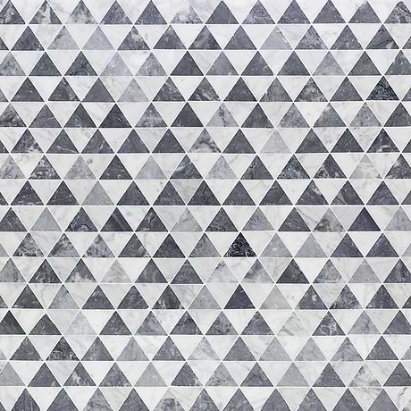 Eighty Patience Gray Polished Marble Mosaic by Krista Watterworth