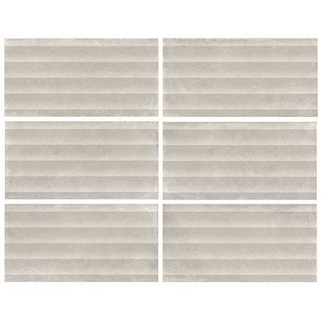 Lucreto Waves Beige 24x48 3D Concrete Look Matte Porcelain Tile