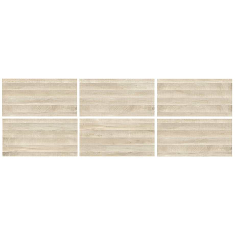 Kenridge Waves White 24x48 Wood Look Matte Porcelain Tile