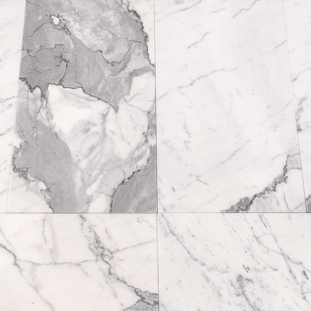 CALACATTA SELECT White 12X24 Polished Marble Tile