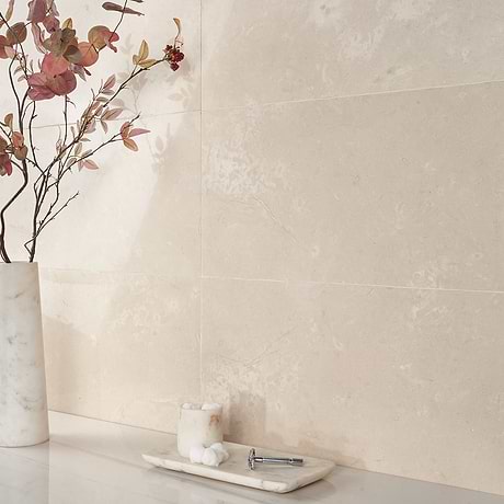 Aero Cream Beige 12x24 Polished Limestone Tile