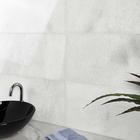 Biarritz White 12x24 Polished Marble Tile