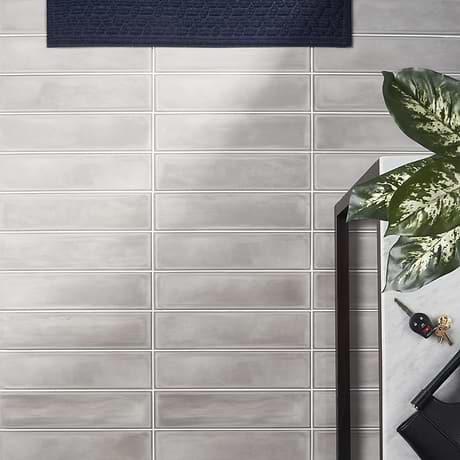 Artblock Grigio Gray 4x16 Matte Porcelain Tile by Stacy Garcia