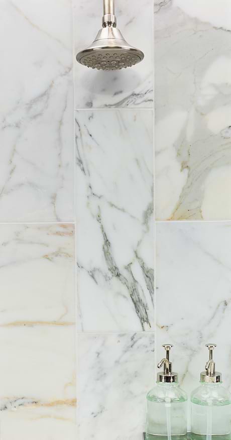 Calacatta Gold White 6X18 Polished Marble Subway Tile