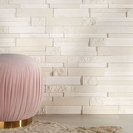 Stackstone Ebbor Beige & Cream Honed Marble Mosaic