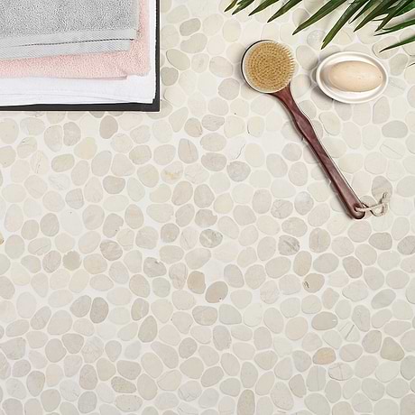 Nature Round Lombok Beige Honed Natural Stone Mosaic