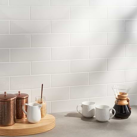 Park Hill Monumental Mist White 4X12 Polished Porcelain Subway Tile