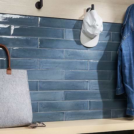 Paint Blu 3x16 Polished Porcelain Subway Tile