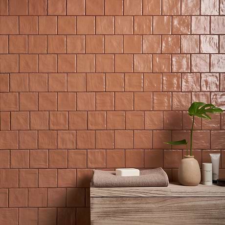 Montauk Terracotta 4x4 Mixed Finish Ceramic Tile
