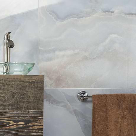 Jewel Onyx Pearl Sky Gray 24x48 Polished Porcelain Tile