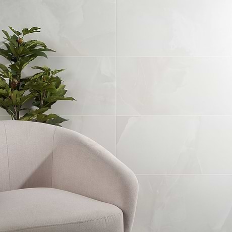 DreamStone Aztec Onyx Bianco White 12x24 Matte Porcelain Tile