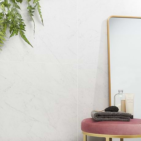 DreamStone Carrara Giola White 24x24 Matte Porcelain Tile