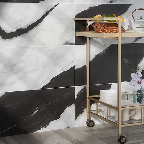 DreamStone Panda White 12x24 Matte Porcelain Tile