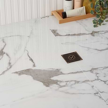 DreamStone Statuario Valley White 24x24 Polished Porcelain Tile