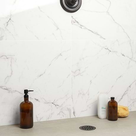 DreamStone Statuario Venato White 24x24 Polished Porcelain Tile