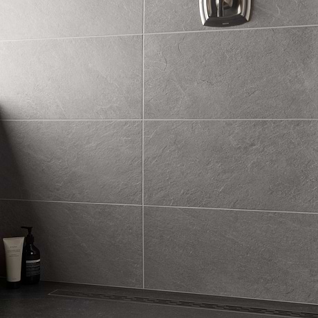 Era Slate Gray 12x24 Limestone Look Matte Porcelain Tile