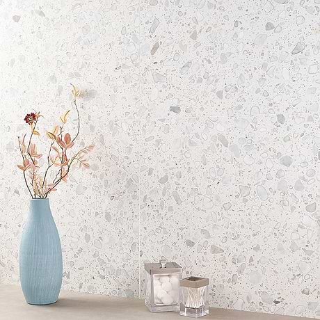 Terrazzo Italy Sacra Bianco White 24x24 Honed Terrazzo Tile