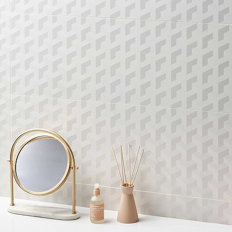 Wonderland Shape White 12x36 3D Polished Ceramic Tile