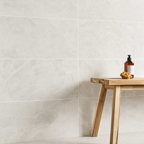 Boscato Cream White 12x24 Marble Look Polished Porcelain Tile