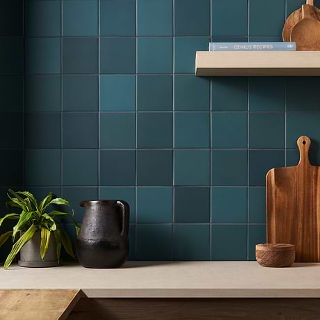 Born Teal Blue 5x5 Matte Porcelain Tile