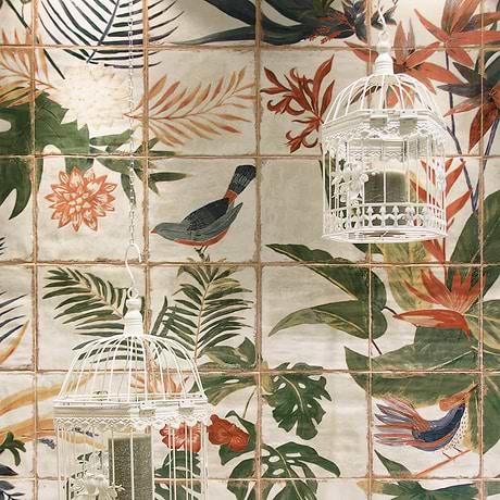 Dunmore Sonata Mural Multicolor 8X8 Polished Ceramic Tile by Angela Harris