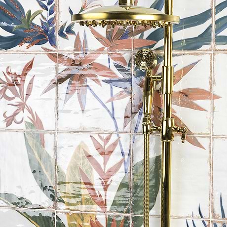 Dunmore Sonata Mural Multicolor 8X8 Polished Ceramic Tile by Angela Harris