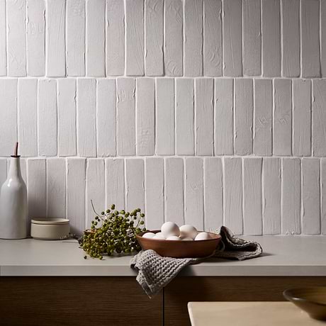 Impress Blanco White 2x10 Handmade Matte Terracotta Tile