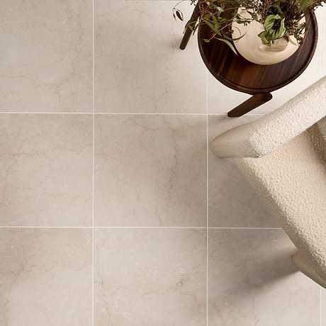 Botticino Extra Light Beige 18x18 Honed Marble Tile